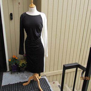 #663  NEW WOMAN'S BLACK & WHITE DRESS BY OXIULI  (SIZE 16W)